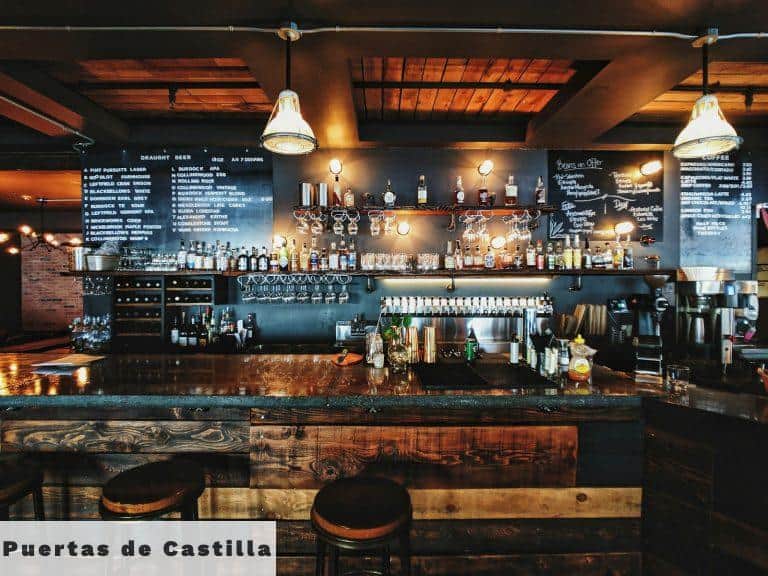 brown-themed bar