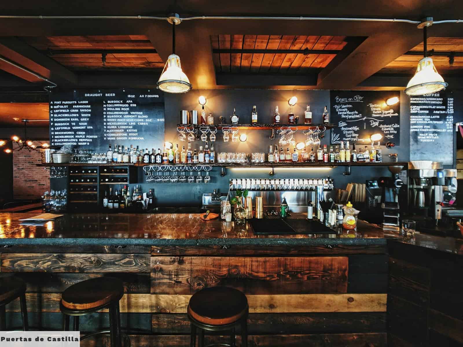 brown-themed bar